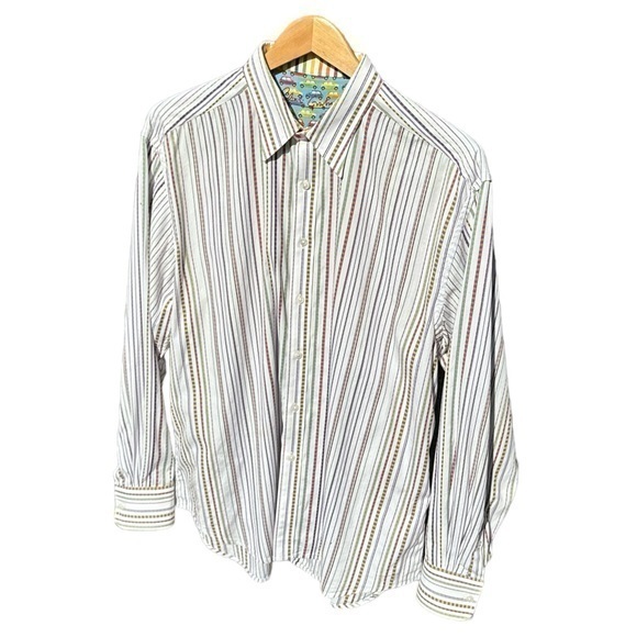 Robert Graham Men’s‎ Mini Cooper Sport Shirt Flip Cuff Striped (Size 2XL) - Picture 1 of 12